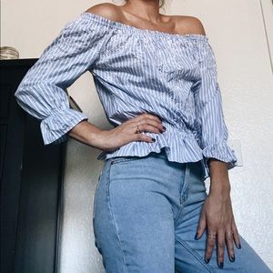 WHITE HOUSE BLACK MARKET off the shoulder top